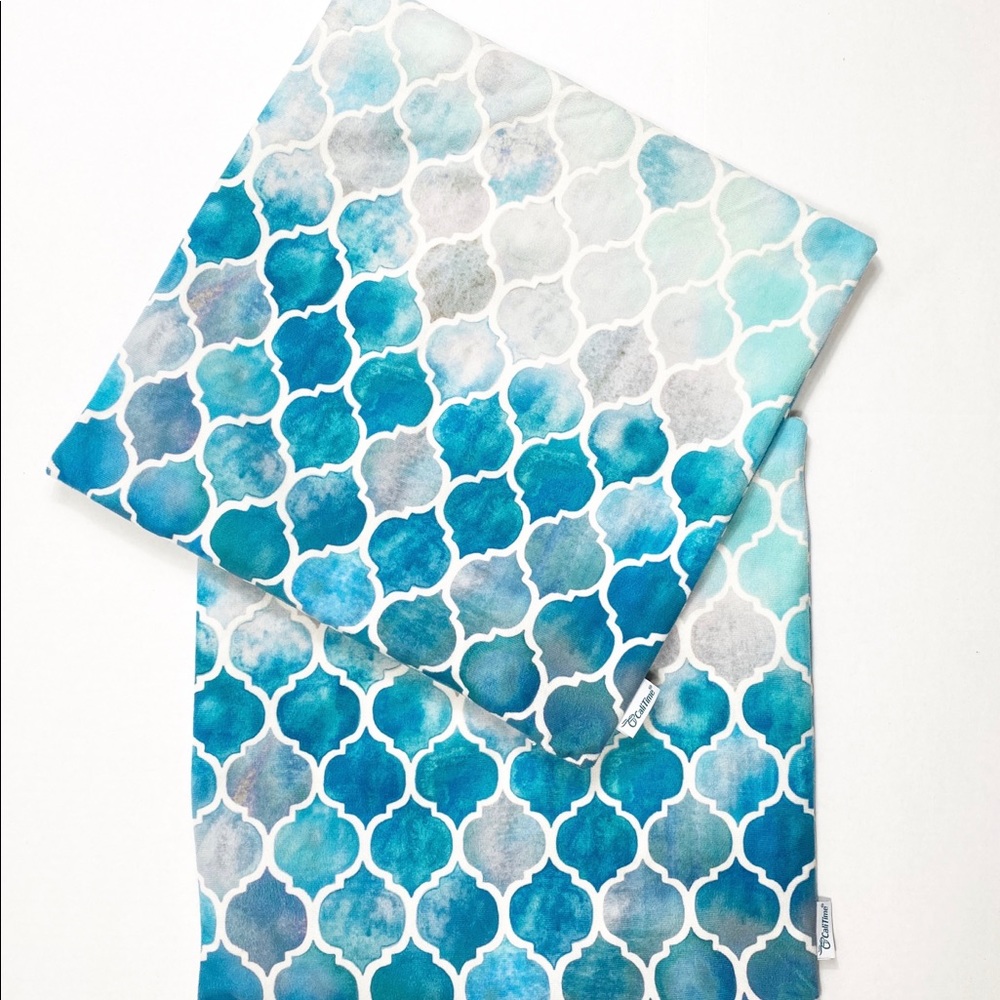 Pillow cover set blue, teal, cream, white coastal